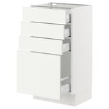 SEKTION / MAXIMERA Base cabinet with 4 drawers, white/Vallstena white, 18x15x30 "