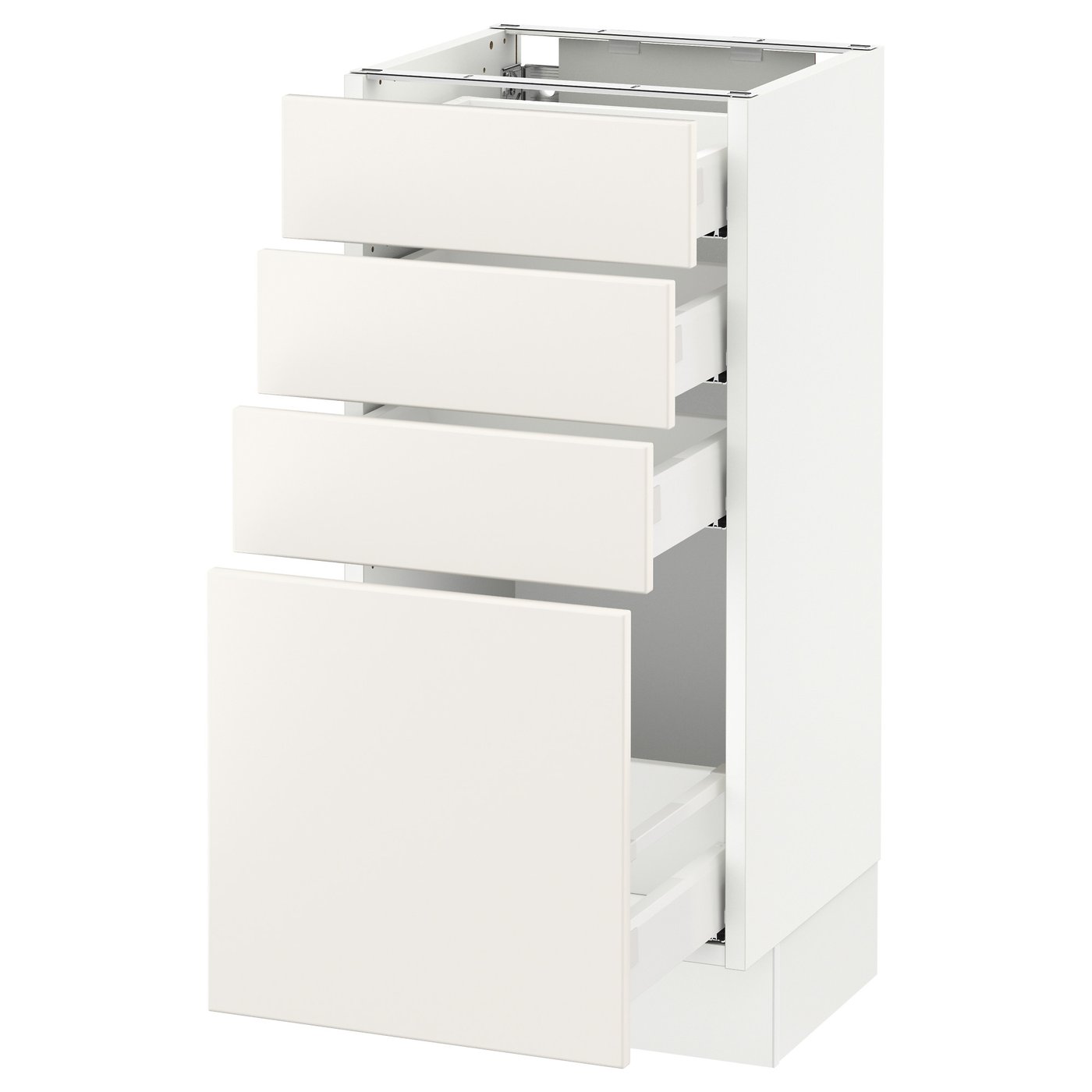 IKEA MAXIMERA マキシメーラ 引き出しフレーム(中)のみ 8セット SEKTION / MAXIMERA base cabinet with 4 drawers, white/Veddinge