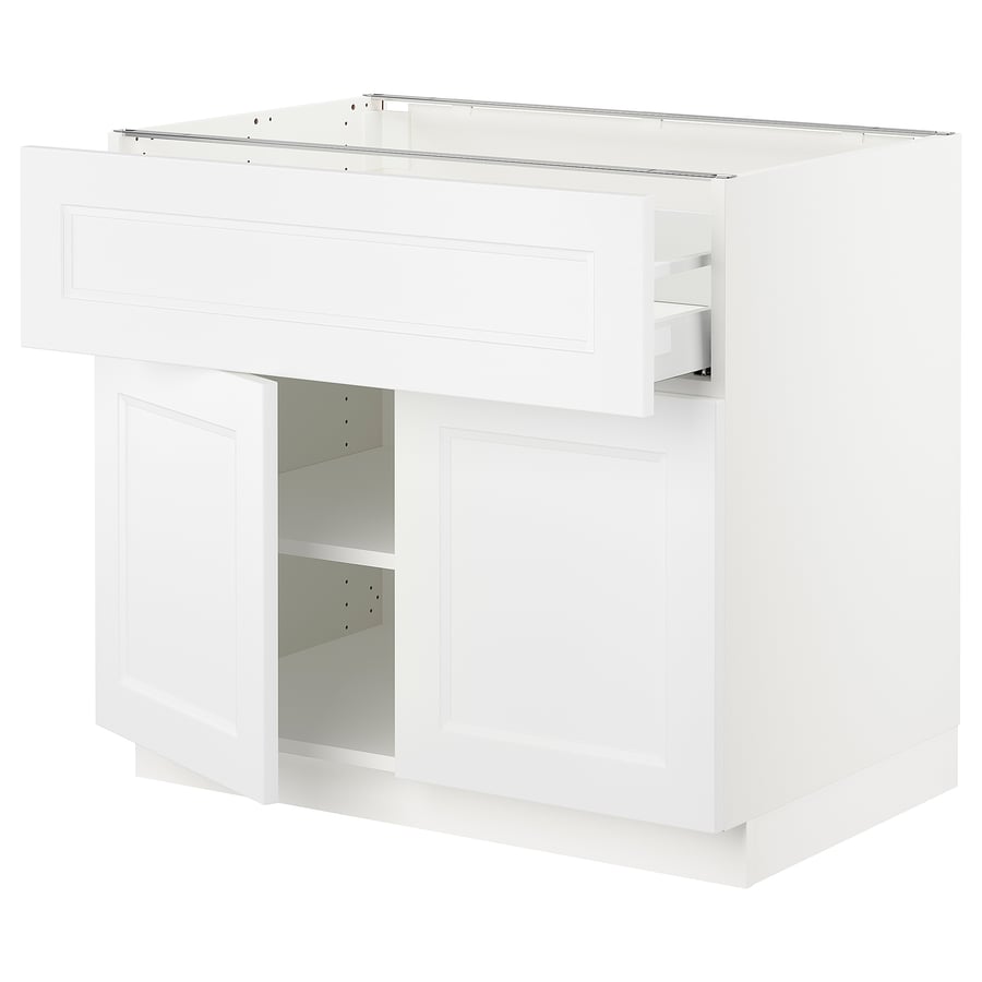 SEKTION / MAXIMERA base with drawer/2 doors, white/Axstad matt