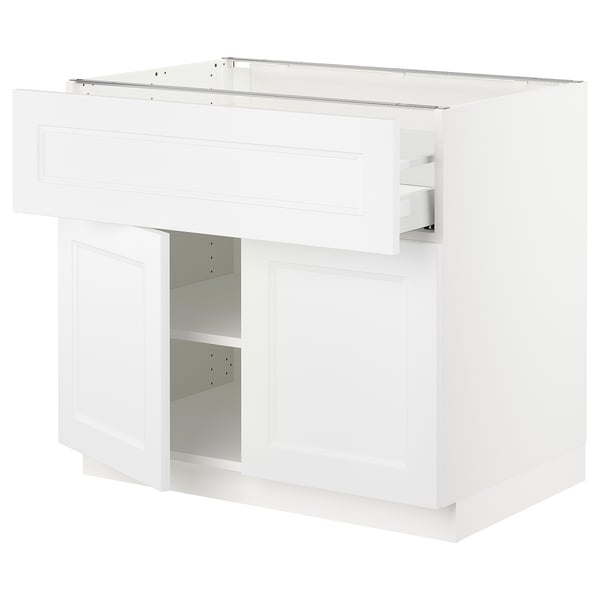 SEKTION / MAXIMERA Base cabinet with drawer/2 doors, white/Axstad matte white, 36x24x30 "