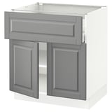SEKTION / MAXIMERA Base cabinet with drawer/2 doors, white/Bodbyn gray, 30x24x30 "