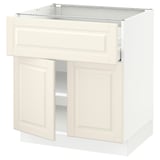 SEKTION / MAXIMERA Base cabinet with drawer/2 doors, white/Bodbyn off-white, 30x24x30 "