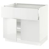 SEKTION / MAXIMERA Base cabinet with drawer/2 doors, white/Ringhult white, 36x24x30 "