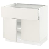 SEKTION / MAXIMERA Base cabinet with drawer/2 doors, white/Veddinge white, 36x24x30 "