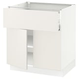 SEKTION / MAXIMERA Base cabinet with drawer/2 doors, white/Veddinge white, 30x24x30 "