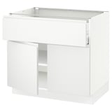 SEKTION / MAXIMERA Base cabinet with drawer/2 doors, white/Voxtorp matte white, 36x24x30 "