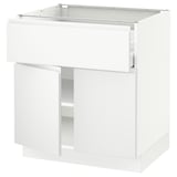 SEKTION / MAXIMERA Base cabinet with drawer/2 doors, white/Voxtorp matte white, 30x24x30 "