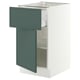 SEKTION / MAXIMERA Base cabinet with drawer/door, white/Aspudden dark gray-green, 18x24x30 "