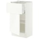 SEKTION / MAXIMERA Base cabinet with drawer/door, white/Aspudden matte white, 18x15x30 "