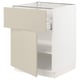 SEKTION / MAXIMERA Base cabinet with drawer/door, white/Havstorp beige, 24x24x30 "