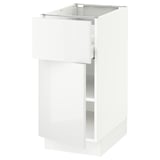 SEKTION / MAXIMERA Base cabinet with drawer/door, white/Ringhult white, 15x24x30 "