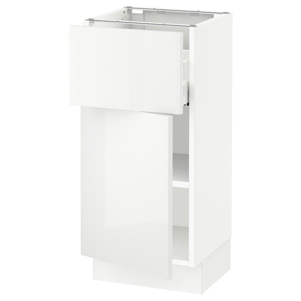 SEKTION / MAXIMERA Base cabinet with drawer/door, white/Ringhult white, 15x15x30 "
