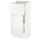SEKTION / MAXIMERA Base cabinet with drawer/door, white/Ringhult white, 15x15x30 "