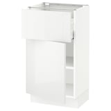SEKTION / MAXIMERA Base cabinet with drawer/door, white/Ringhult white, 18x15x30 "