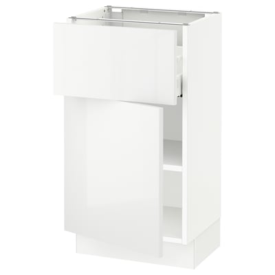 SEKTION / MAXIMERA Base cabinet with drawer/door, white/Ringhult white, 18x15x30 "