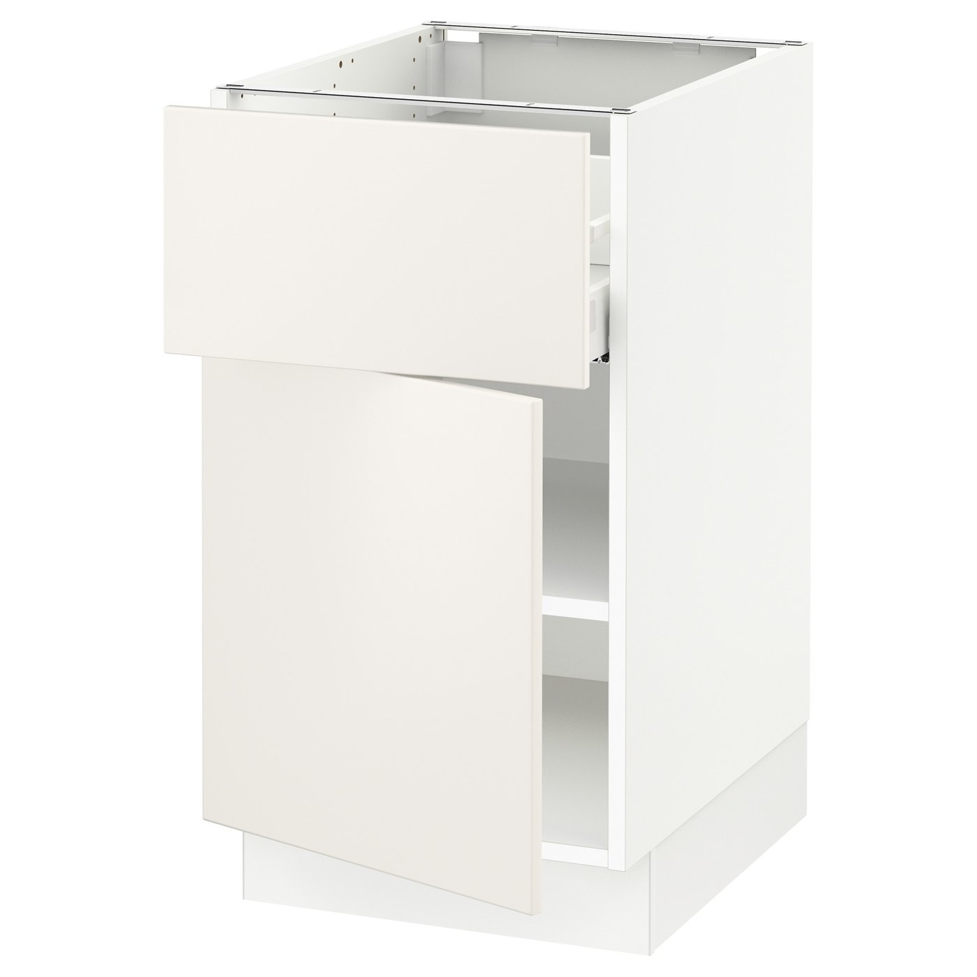 SEKTION / MAXIMERA base cabinet with drawer/door, white/Veddinge