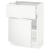 SEKTION / MAXIMERA Base cabinet with drawer/door, white/Voxtorp matte white, 24x15x30 "