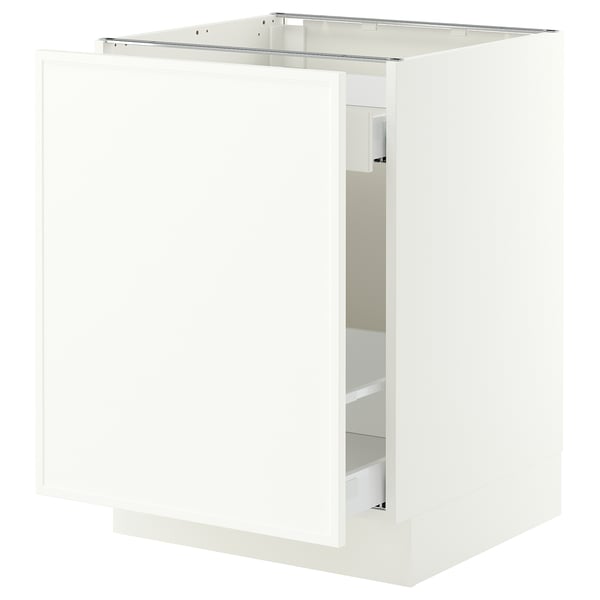 SEKTION / MAXIMERA Base cabinet with pull-out storage, white/Aspudden matte white, 24x24x30 "