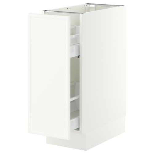 SEKTION / MAXIMERA Base cabinet with pull-out storage, white/Aspudden matte white, 12x24x30 "