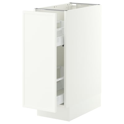 SEKTION / MAXIMERA Base cabinet with pull-out storage, white/Aspudden matte white, 12x24x30 "