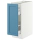 SEKTION / MAXIMERA Base cabinet with pull-out storage, white/Lerhyttan blue, 12x24x30 "