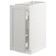 Ikea SEKTION cabinet, light grey, rectangular, with open shelves inside, minimalist design.