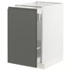 Modern kitchen cabinet, grey SEKTION, white frame, particleboard, square shape, minimalist design.