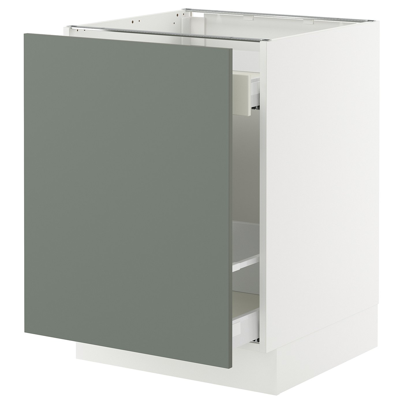 SEKTION / MAXIMERA base cabinet with pull-out storage, white
