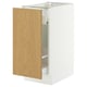 SEKTION / MAXIMERA Base cabinet with pull-out storage, white/Sinarp oak veneer, 15x24x30 "