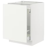 SEKTION / MAXIMERA Base cabinet with pull-out storage, white/Vallstena white, 24x24x30 "