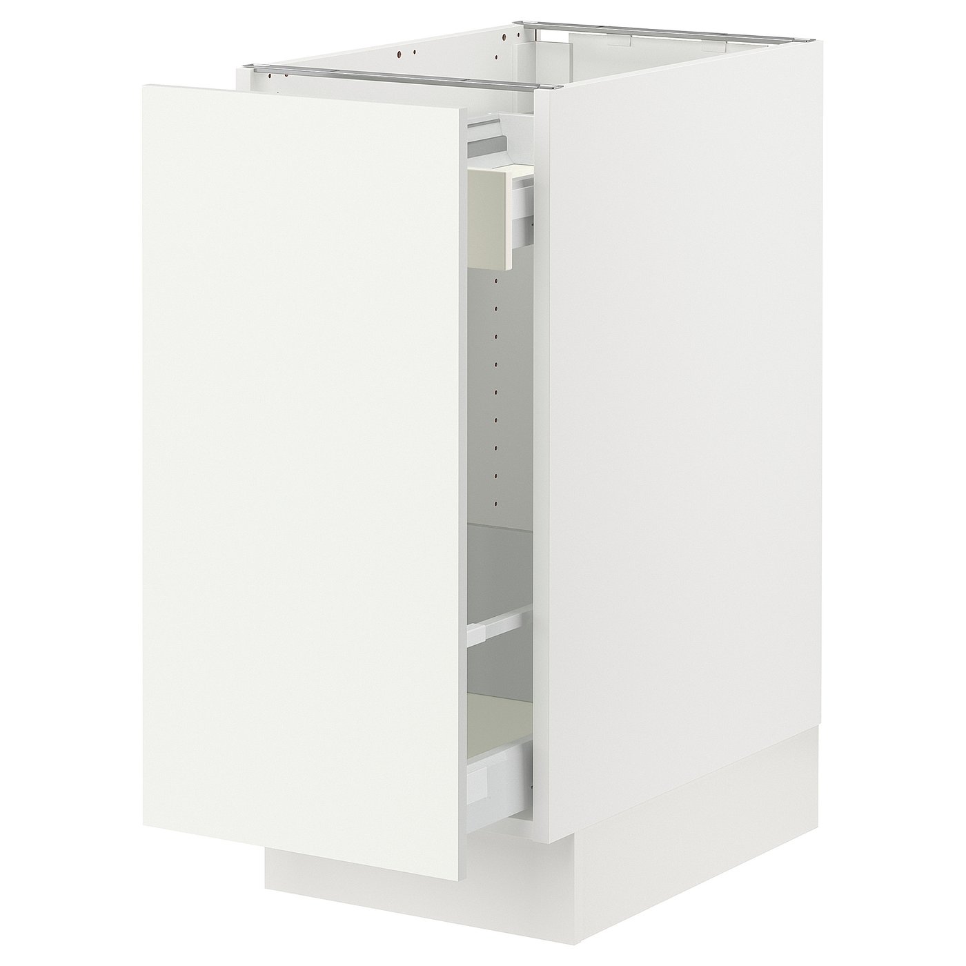 SEKTION / MAXIMERA base cabinet with pull-out storage, white