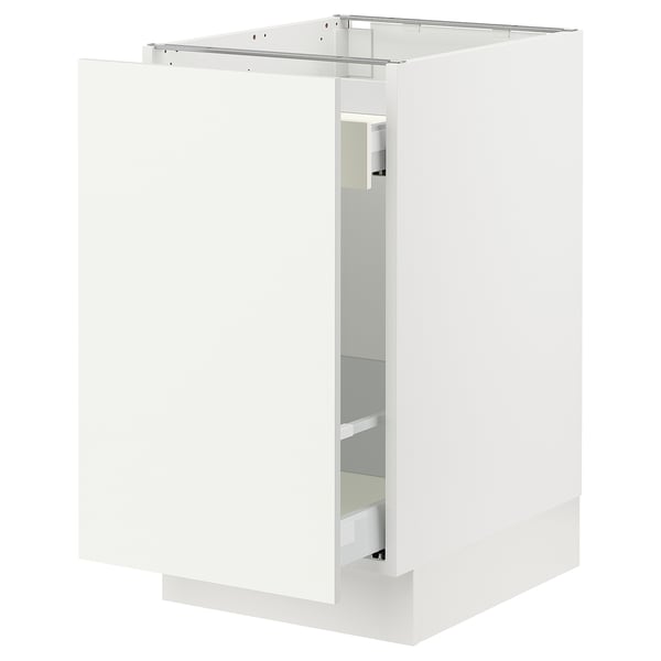 SEKTION / MAXIMERA Base cabinet with pull-out storage, white/Vallstena white, 18x24x30 "