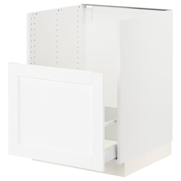 White SEKTION kitchen cabinet with high drawer, smooth, minimalist design, slow-close mechanism.