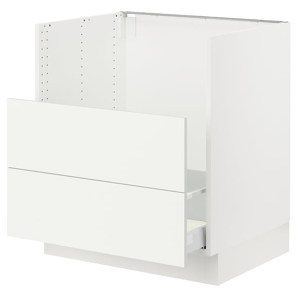 SEKTION kitchen unit in white with sleek, modern design and multiple storage options.