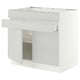 SEKTION / MAXIMERA Base cb f cktp/2 drs/2 frnt/1 drwr, white/Aspudden light gray, 36x24x30 "