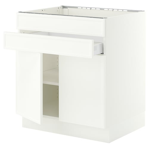 SEKTION / MAXIMERA Base cb f cktp/2 drs/2 frnt/1 drwr, white/Aspudden matte white, 30x24x30 "