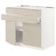 SEKTION / MAXIMERA Base cb f cktp/2 drs/2 frnt/1 drwr, white/Havstorp beige, 36x24x30 "