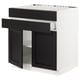 SEKTION / MAXIMERA Base cb f cktp/2 drs/2 frnt/1 drwr, white/Lerhyttan black stained, 30x24x30 "