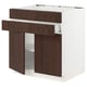 SEKTION / MAXIMERA Base cb f cktp/2 drs/2 frnt/1 drwr, white/Sinarp brown, 30x24x30 "