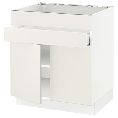 SEKTION / MAXIMERA Base cb f cktp/2 drs/2 frnt/1 drwr, white/Veddinge white, 30x24x30 "