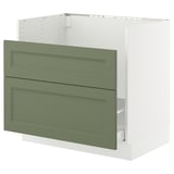 SEKTION / MAXIMERA Base cb f HAVSEN snk/recyc/2 fr, white/Axstad gray-green, 36x24x30 "