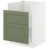 SEKTION / MAXIMERA Base cb f HAVSEN snk/recyc/2 fr, white/Axstad gray-green, 24x24x30 "