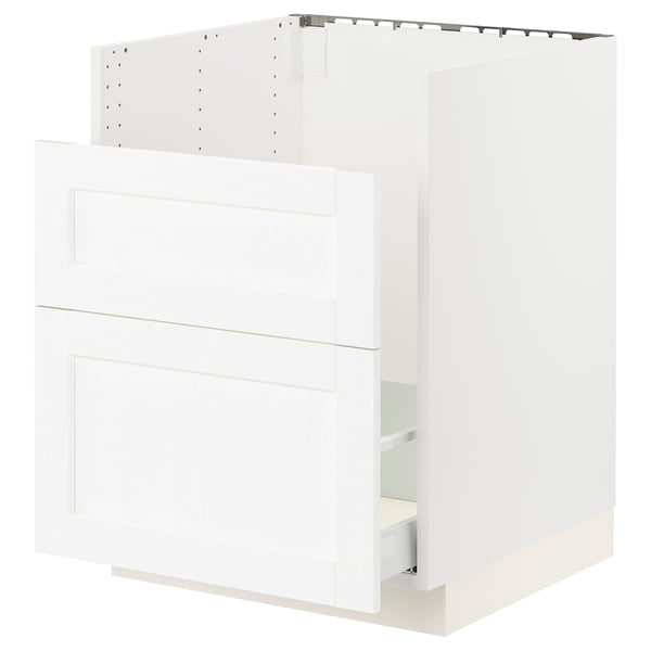 SEKTION / MAXIMERA Base cb f HAVSEN snk/recyc/2 fr, white Enköping/white wood effect, 24x24x30 "