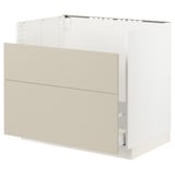 SEKTION / MAXIMERA Base cb f HAVSEN snk/recyc/2 fr, white/Havstorp beige, 36x24x30 "