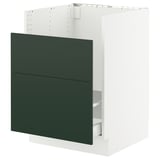 SEKTION / MAXIMERA Base cb f HAVSEN snk/recyc/2 fr, white/Havstorp deep green, 24x24x30 "