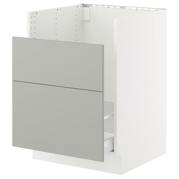 SEKTION / MAXIMERA Base cb f HAVSEN snk/recyc/2 fr, white/Havstorp light gray, 24x24x30 "