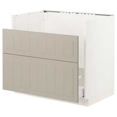 SEKTION / MAXIMERA Base cb f HAVSEN snk/recyc/2 fr, white/Stensund beige, 36x24x30 "