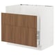 SEKTION / MAXIMERA Base cb f HAVSEN snk/recyc/2 fr, white/Tistorp brown walnut effect, 36x24x30 "