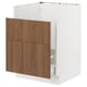 SEKTION / MAXIMERA Base cb f HAVSEN snk/recyc/2 fr, white/Tistorp brown walnut effect, 24x24x30 "