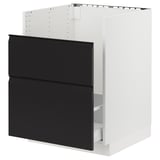 SEKTION / MAXIMERA Base cb f HAVSEN snk/recyc/2 fr, white/Upplöv matte anthracite, 24x24x30 "